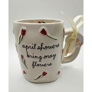 Rae Dunn April Showers Bring May Flowers Coffee Mug